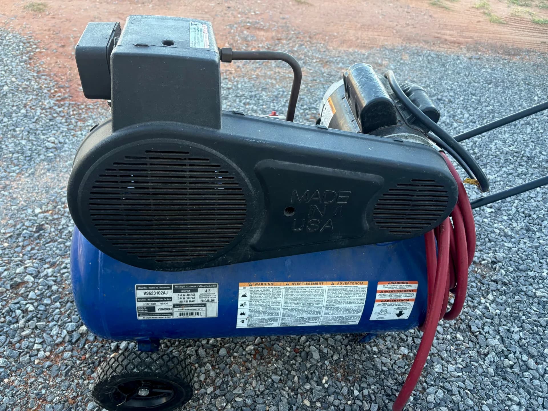 Campbell Hausfield Serious Duty 20 Gallon Air Compressor — photo 2 of 4