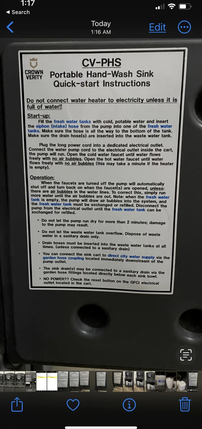 Portable Handwashing Sink Hot/Cold — photo 8 of 8