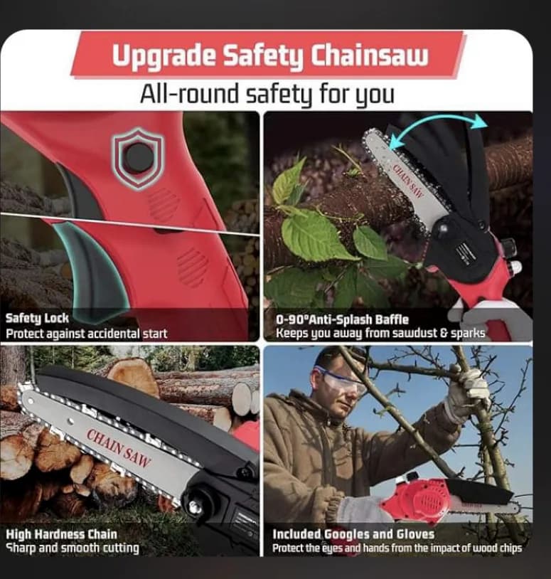 Chainsaw mini hand-held cordless — photo 2 of 3
