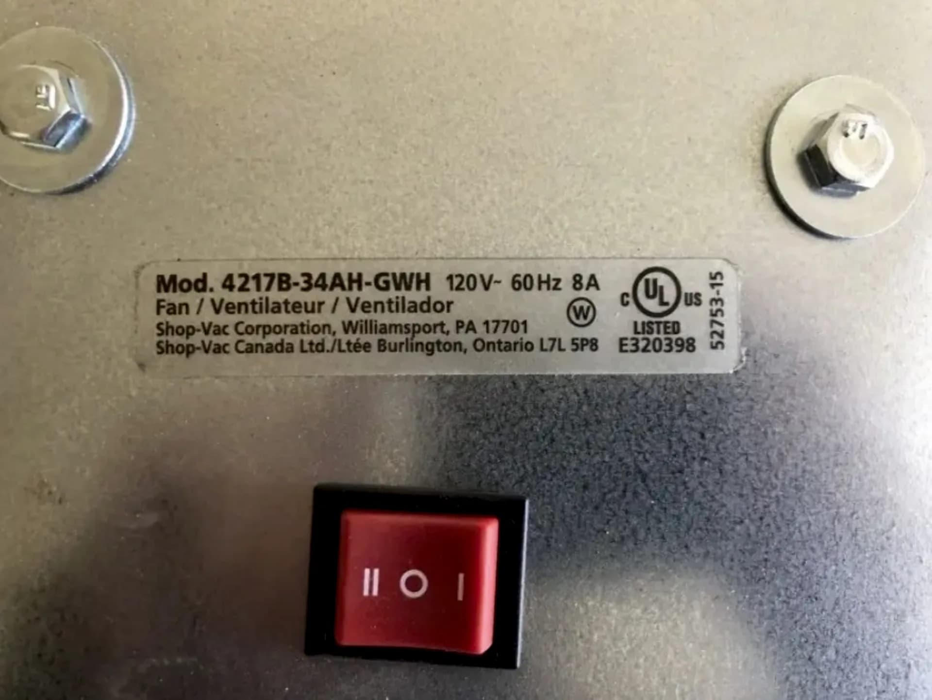 Industrial Shop Fan — photo 3 of 4