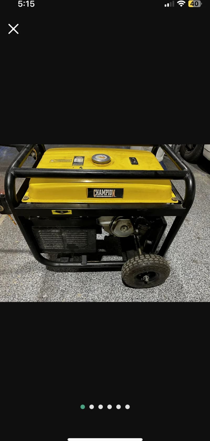 Champion 5500 Watt Portable Gas Powered Generator 5.9 gallon — photo 2 of 6