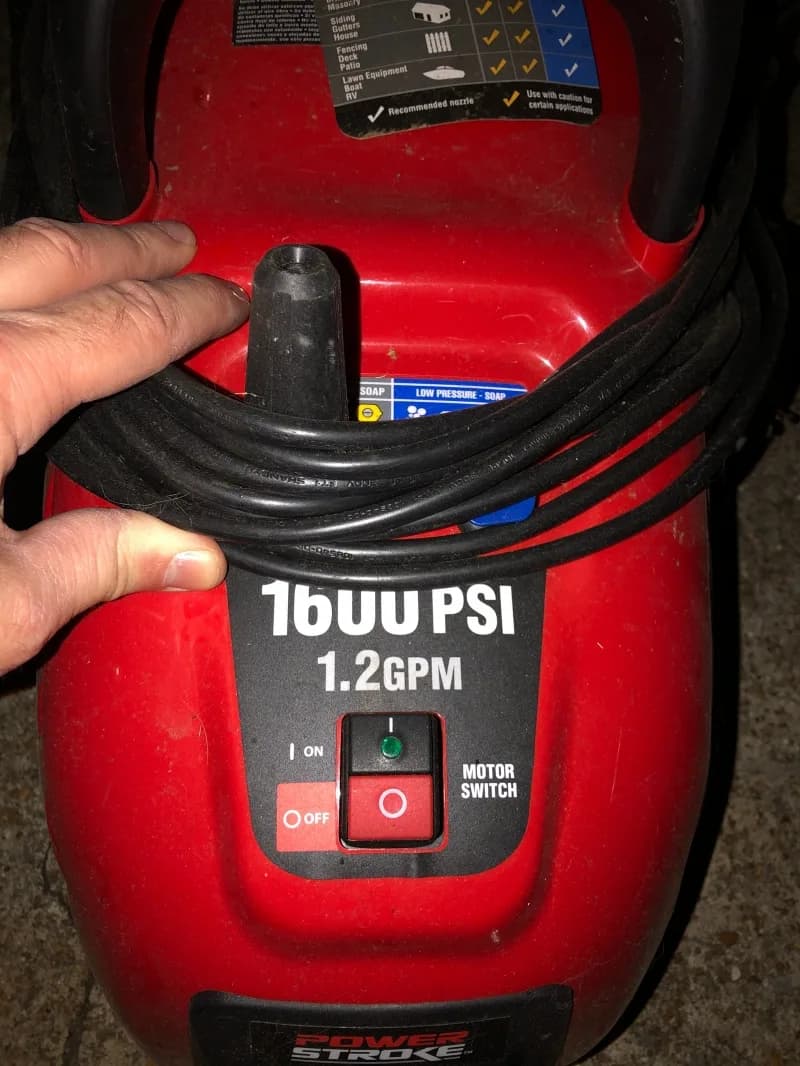 1600 PSI, Electric Pressure Washer — photo 3 of 3