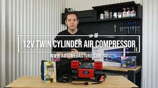 12V Twin Cylinder Air Compressor (200Lpm) | AutoMegaStore.com.au