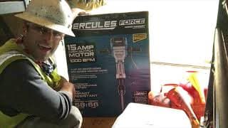 Harbor Freight HERCULES Electric Jack Hammer,  unboxing and demonstration.