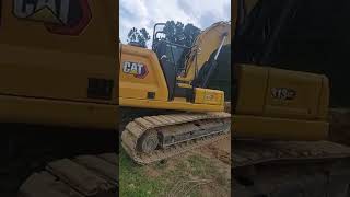 CAT 313GC review and massive 7 foot tall stump!!!