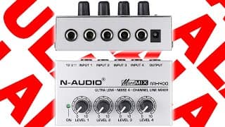 MX400 Ultra-compact Low Noise 4 Channels Line Mono Audio Mixer with P