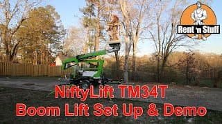 NiftyLift TM34T Boom Lift - Set Up and Demo