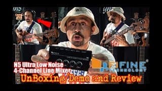 N5 Ultra Low-Noise 4-Channel Line Mixer | UnBoxing Demo &amp; Review | FiFine Technology