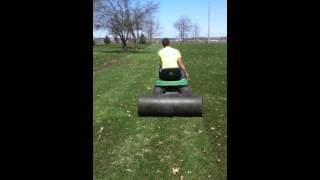 Using a lawn roller