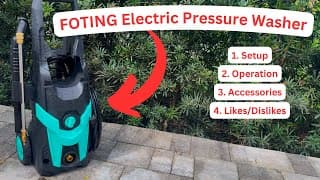 Setup and Review of Electric Pressure Washer - from FOTING | How to Use Electric Washer |