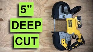 Larger, deeper cuts! Dewalt 5&quot; Band Saw 20v max review (portable)  DCS374B