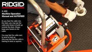 How To Use the RIDGID® K-400 Drum Machine – Machine Operation Manual &amp; AUTOFEED