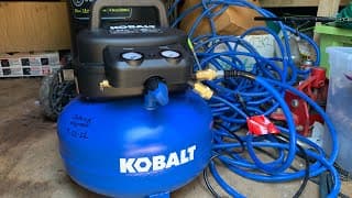 Kobalt 6 Gallon Pancake Air Compressor Review!