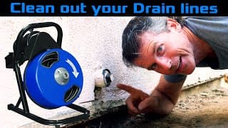 How to use a power drain auger or drain snake.