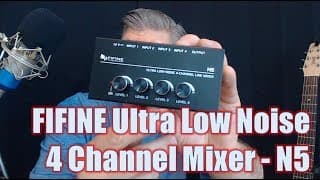 FIFINE Ultra Low Noise 4 Channel Mixer (N5)