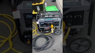 Pulsar 12000 Dual Fuel Portable Generator Running.