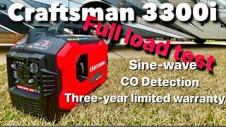 CRAFTSMAN 3300-Watt Gasoline Portable Inverter Generator full load Test