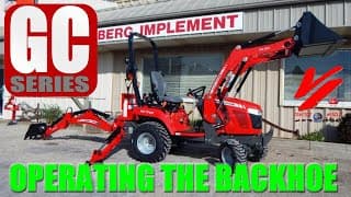 Massey Ferguson GC1720 TLB Sub Compact Tractor: Backhoe Operation