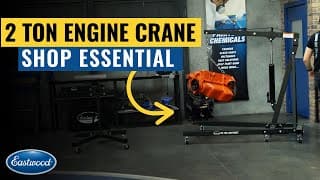 Heavy Duty 2 Ton Folding Engine Crane - Must-Have for Removing or Installing Engines - Eastwood