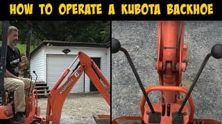 Kubota BX Backhoe Operation. How to control and use a backhoe.