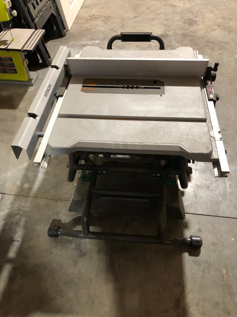 10” Table Saw with folding stand with wheels