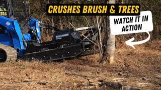 Blue Diamond Severe Duty Open Front Brush Cutter Demo | High-Production Skid Steer Clearing Action