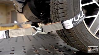 VULCAN Car Tie Down Axle Strap with Wear Pad - 2 Inch x 36 Inch - 4 Pack - Silver Series