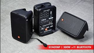JBL EON208P Portable PA System | 300W 8-Channel Mixer with Bluetooth