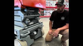 How to Put a Skyjack 3219 Scissor Lift in Free Wheel Mode | Manual Push Tutorial for a Scissor Lift