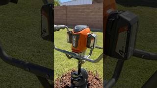 RIDGID 18v Brushless Auger is a Beast! #teamridgid #construction #diy #auger #postholedigger #18v